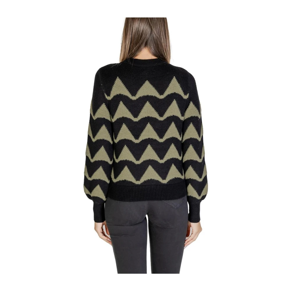 Jacqueline de Yong Gebreide Viscose Blend Trui Green Dames