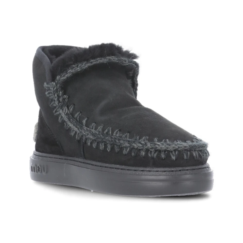 Mou Zwarte Suède Eskimo Bold Sneaker Black Dames