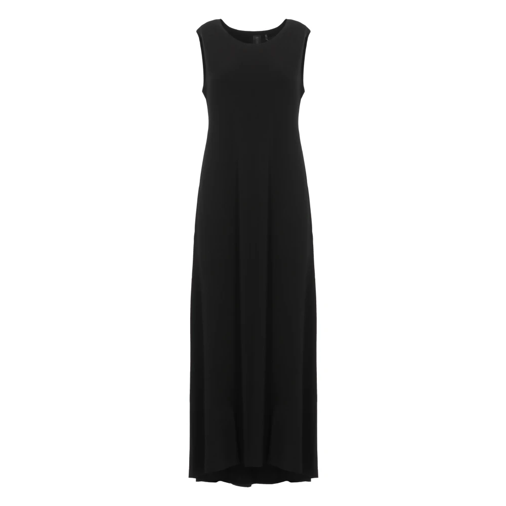 Norma Kamali Women's Black Maxi Dresses, L, Sleeveless Long Swing Dress