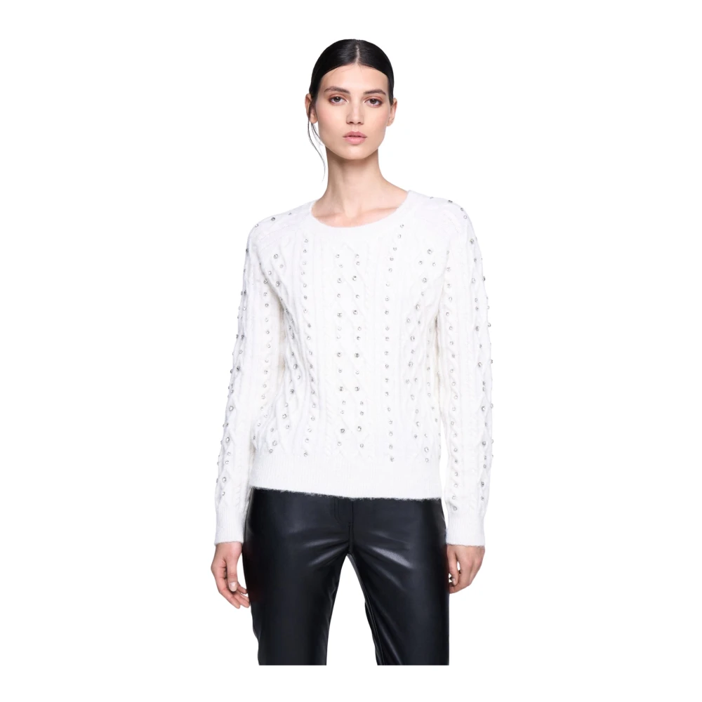 Silvian Heach Trui met strass White Dames