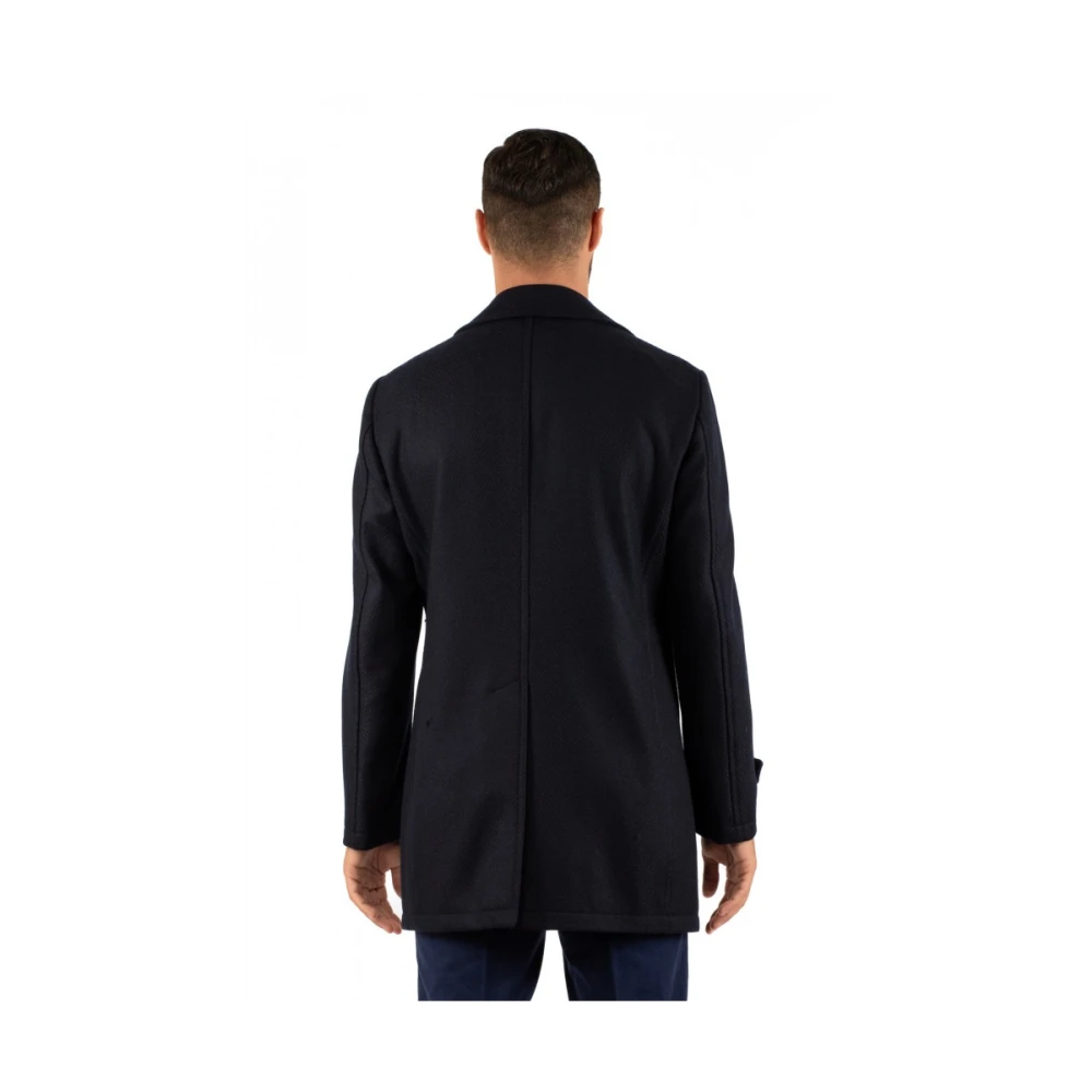Tagliatore Heren Trenchcoat Blue Heren
