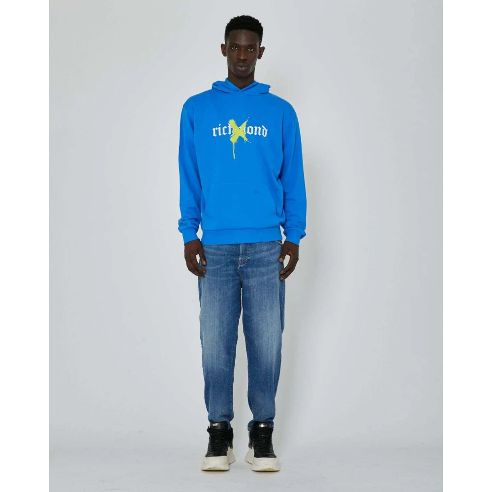 John Richmond Sweatshirts & Hoodies Blue Heren