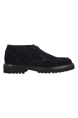 Blå Mocka Chukka Boot Elastisk