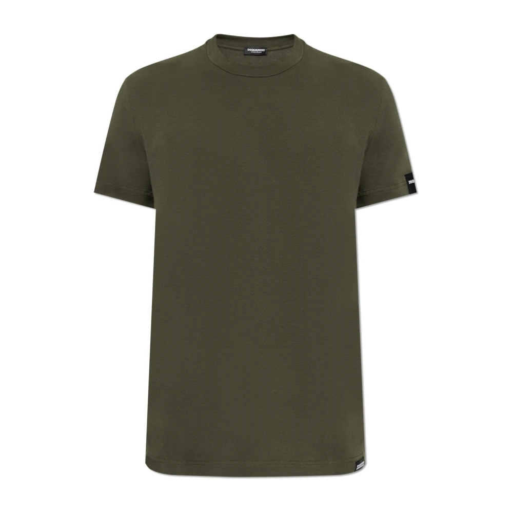 Dsquared2 Men's Green T-Shirts, 2XL, Top From The Underwear Collection