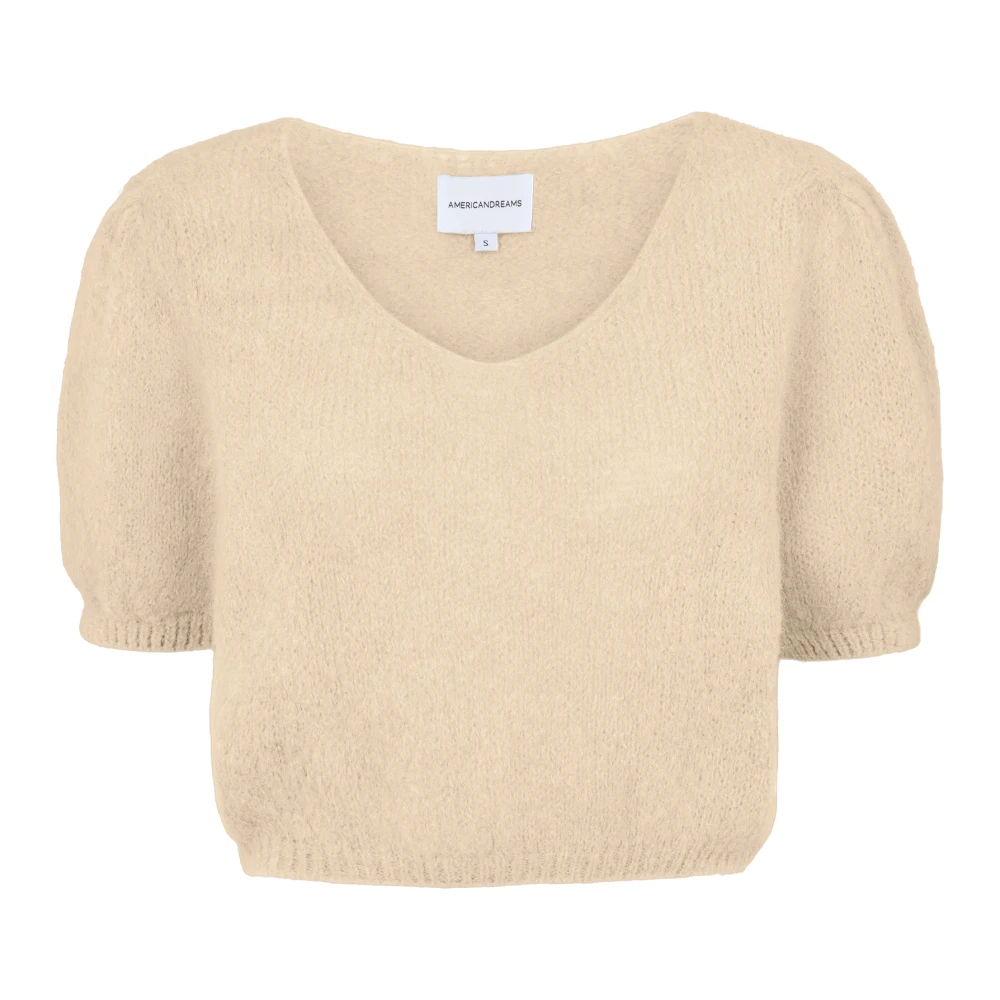 American Dreams Korte mouw Almond Pullover Beige Dames