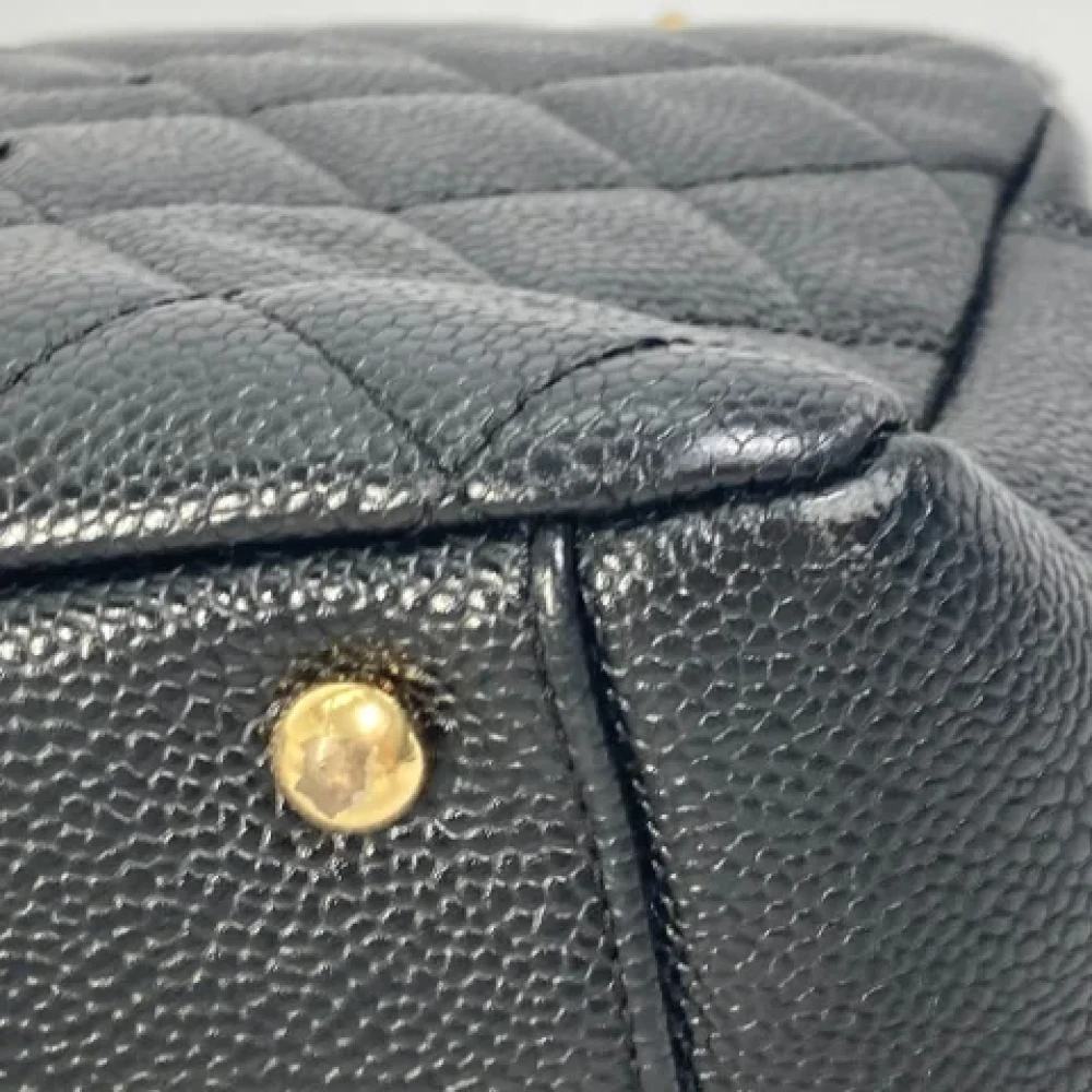 Chanel Vintage Pre-owned Leather chanel-bags Blue Dames