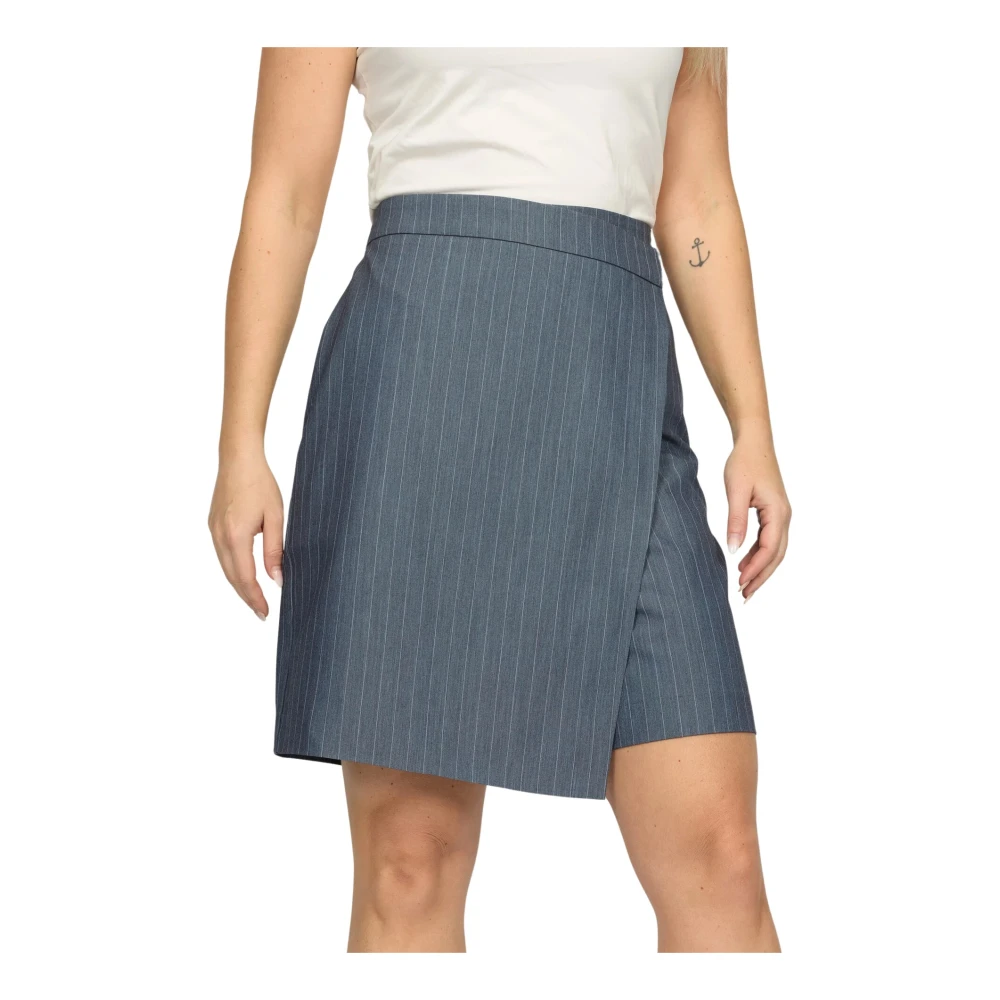 2-Biz Minirok met kant Gray Dames