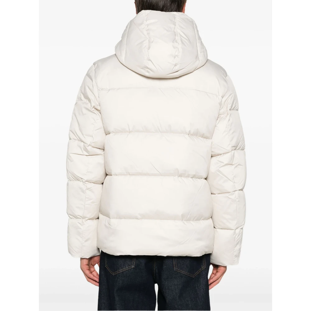 Calvin Klein Stony Beige Hooded Quilt Puffer Jas Beige Heren