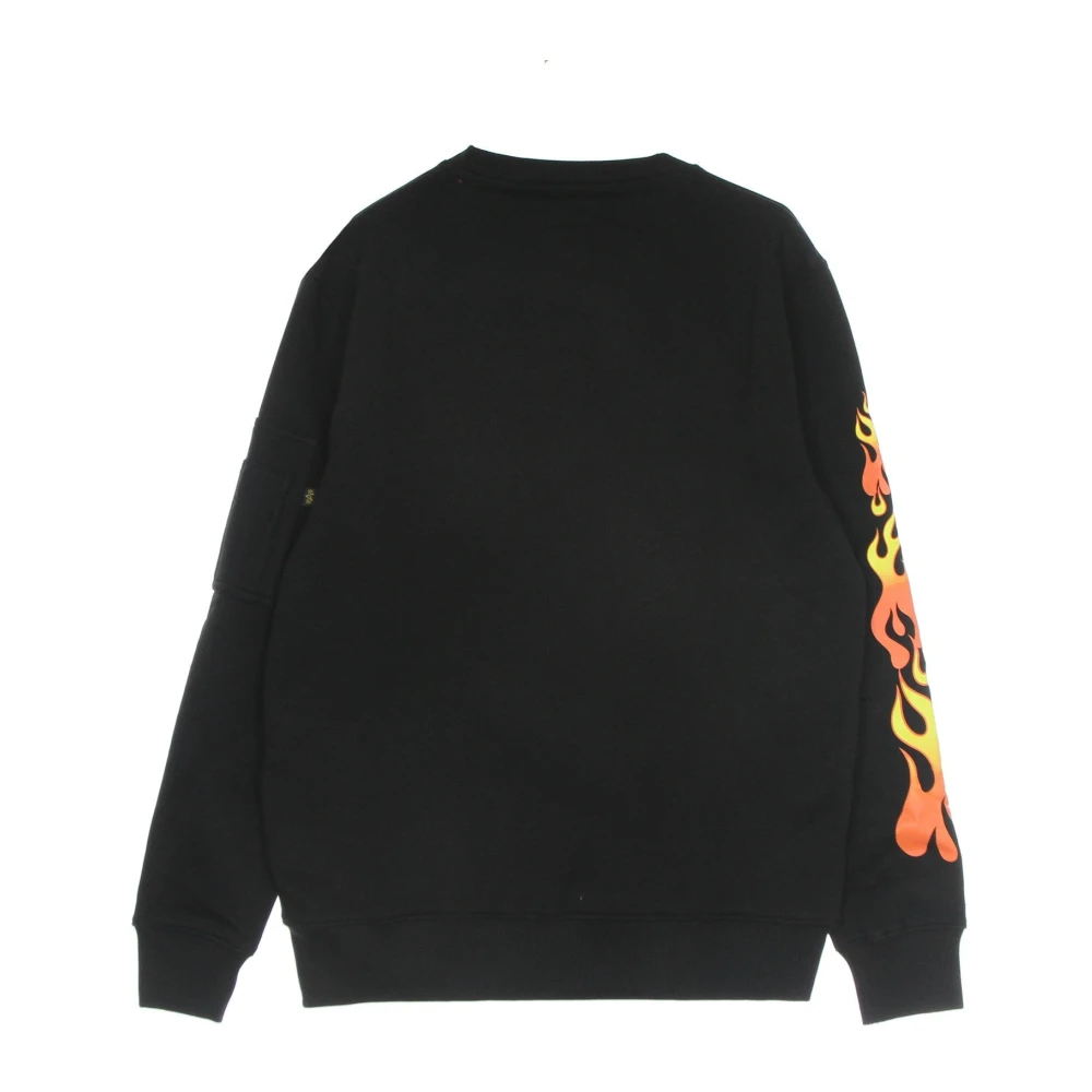 alpha industries Flame Sweater Hot Wheels Crewneck Sweatshirt Black Heren