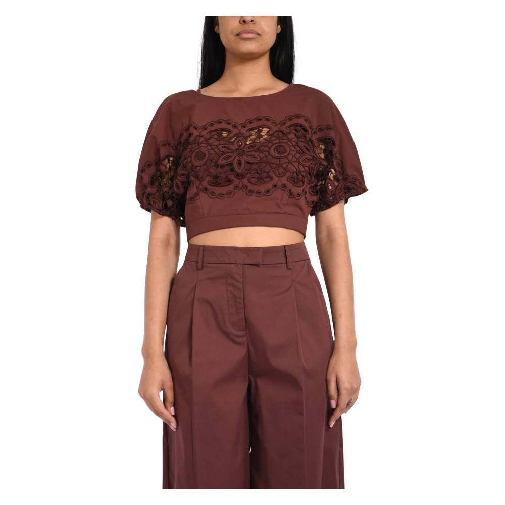 Patrizia Pepe Donna Marrone Top, S, New,