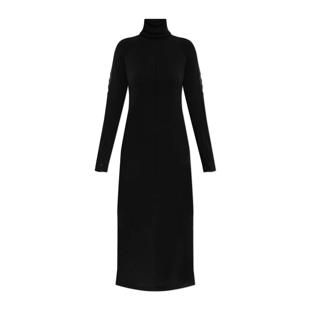 Y-3 Women's Black Turtleneck Dress - Midi Dresses - S - Dresses