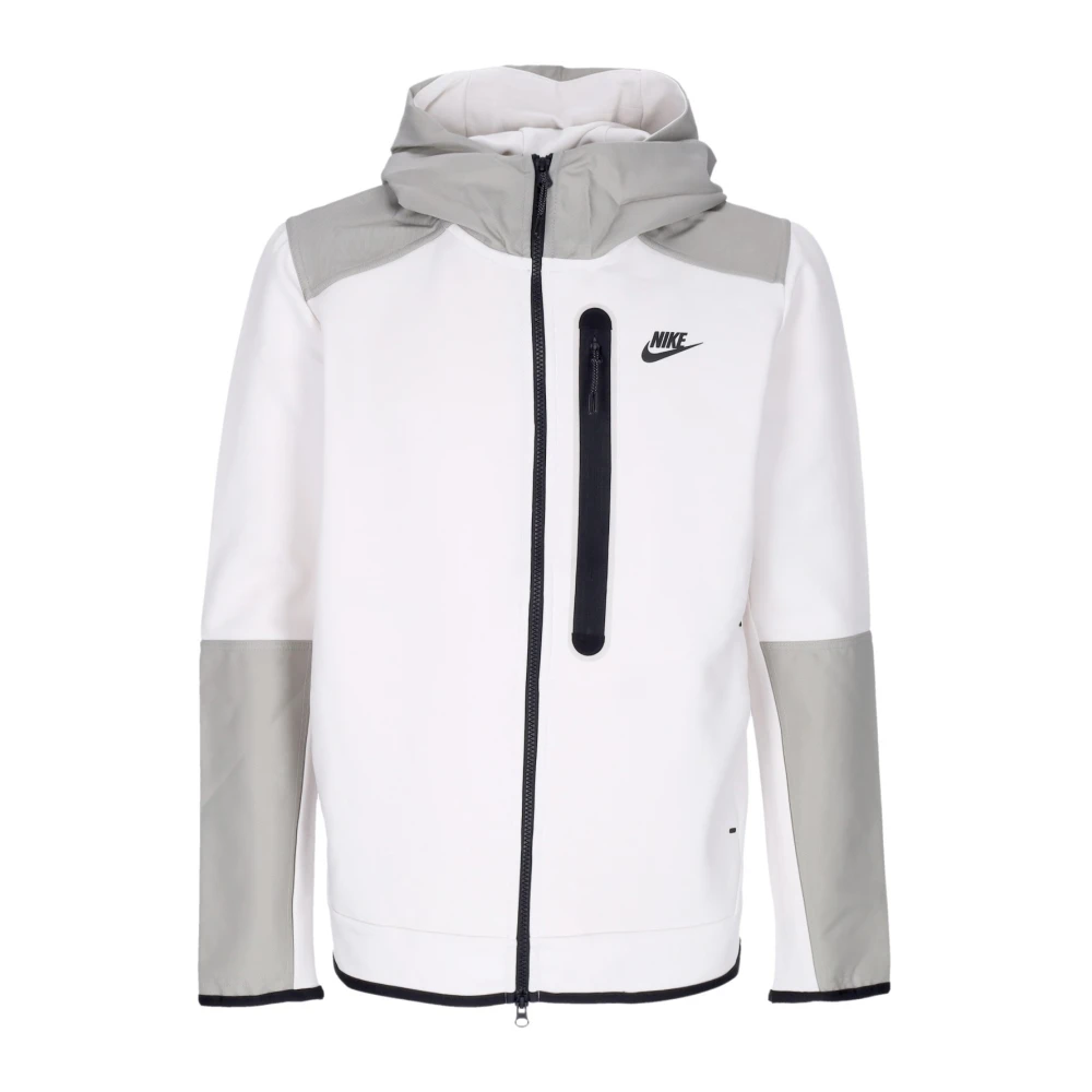 Nike Tech Fleece Overlay Full Zip Hoodie White Heren