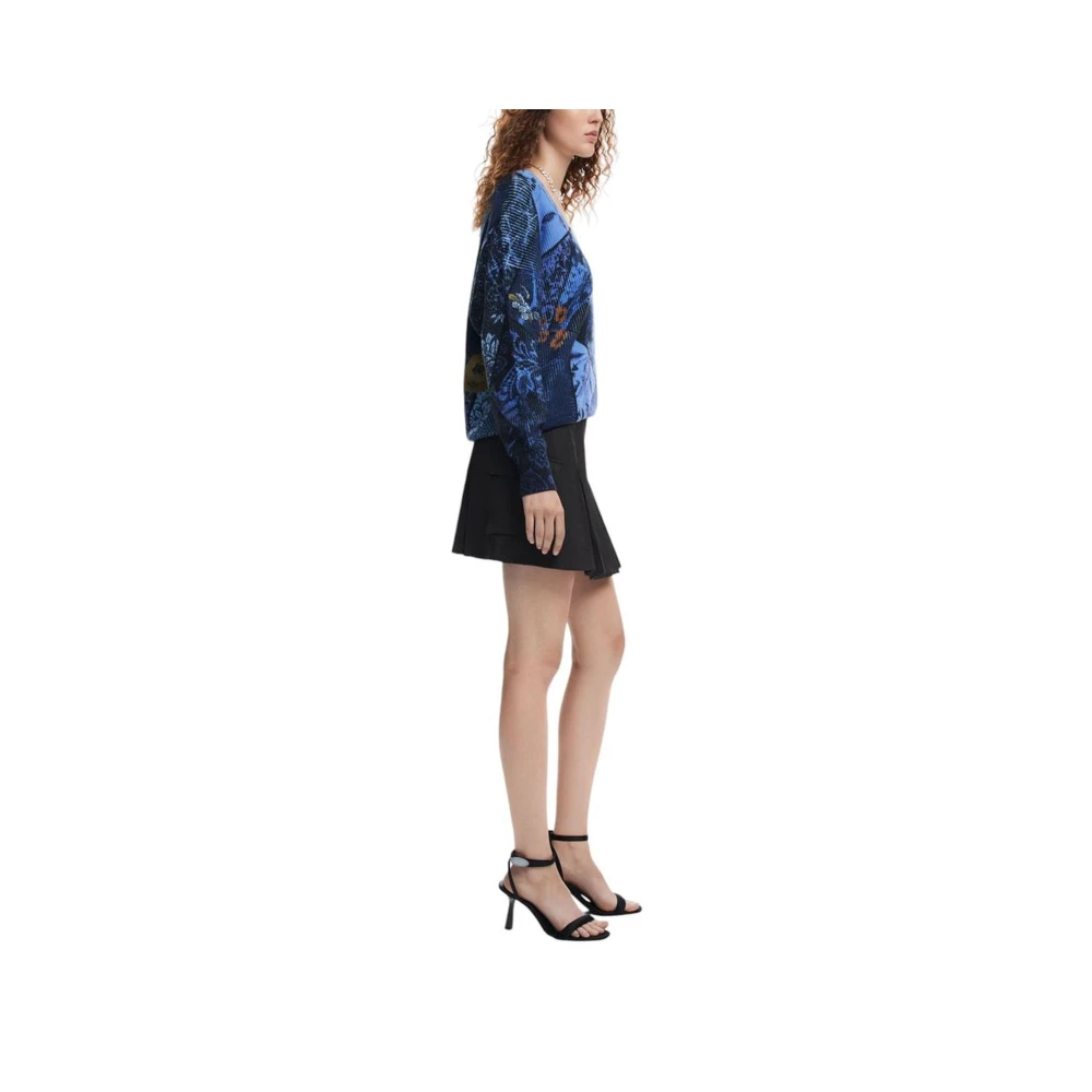 Desigual Elegant Viscose Blend Sweater Multicolor Dames