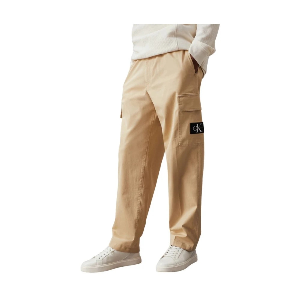 Calvin Klein Jeans Geregenereerde Katoen Beige Jeans Broek Beige Heren