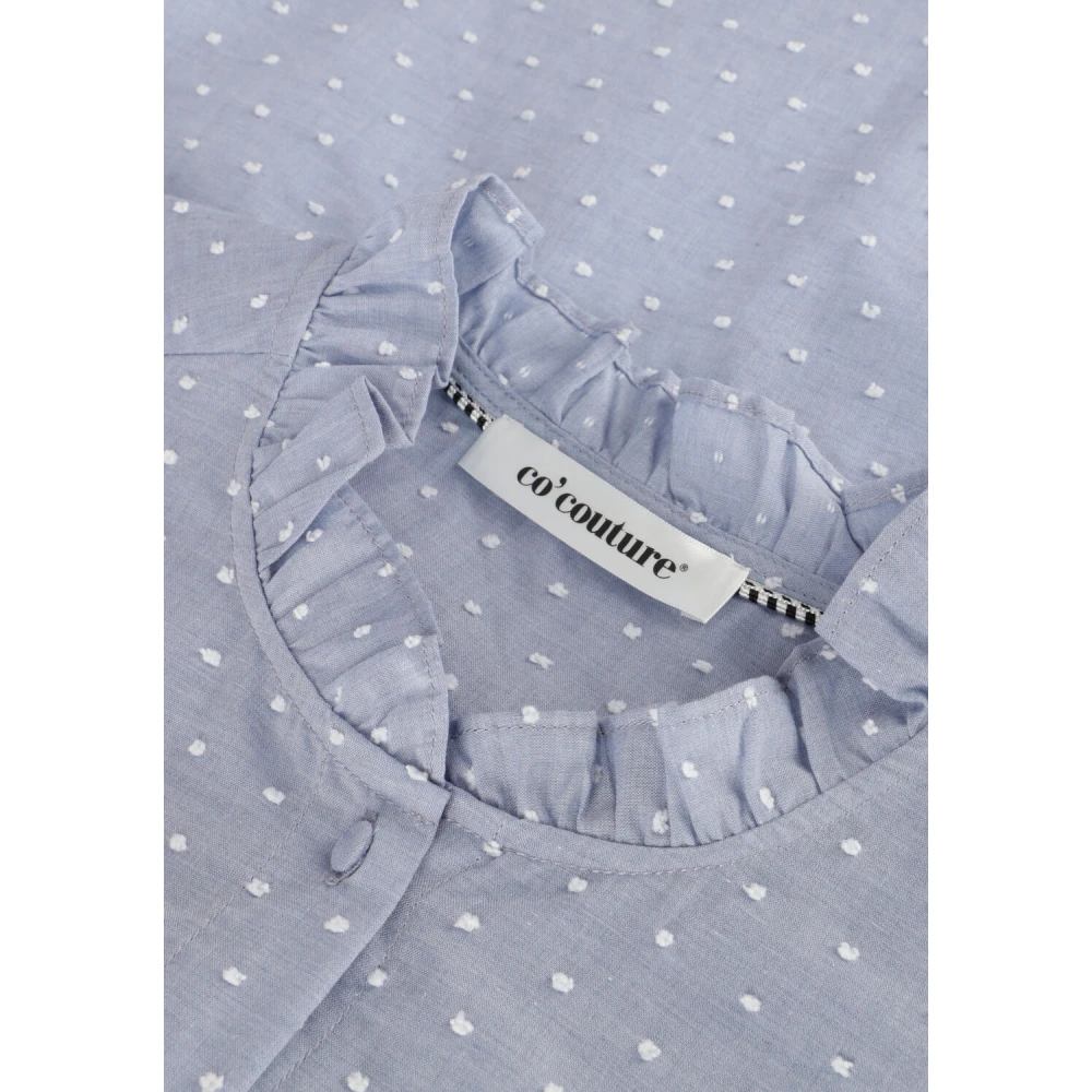 Co'Couture Blauwe Polka Dot Blouse Blue Dames