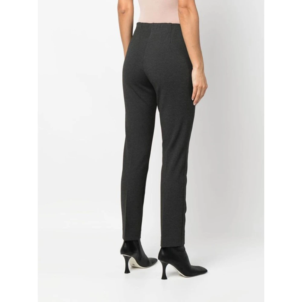 Le Tricot Perugia Grijze Stretch Leggings met Rechte Snit Gray Dames