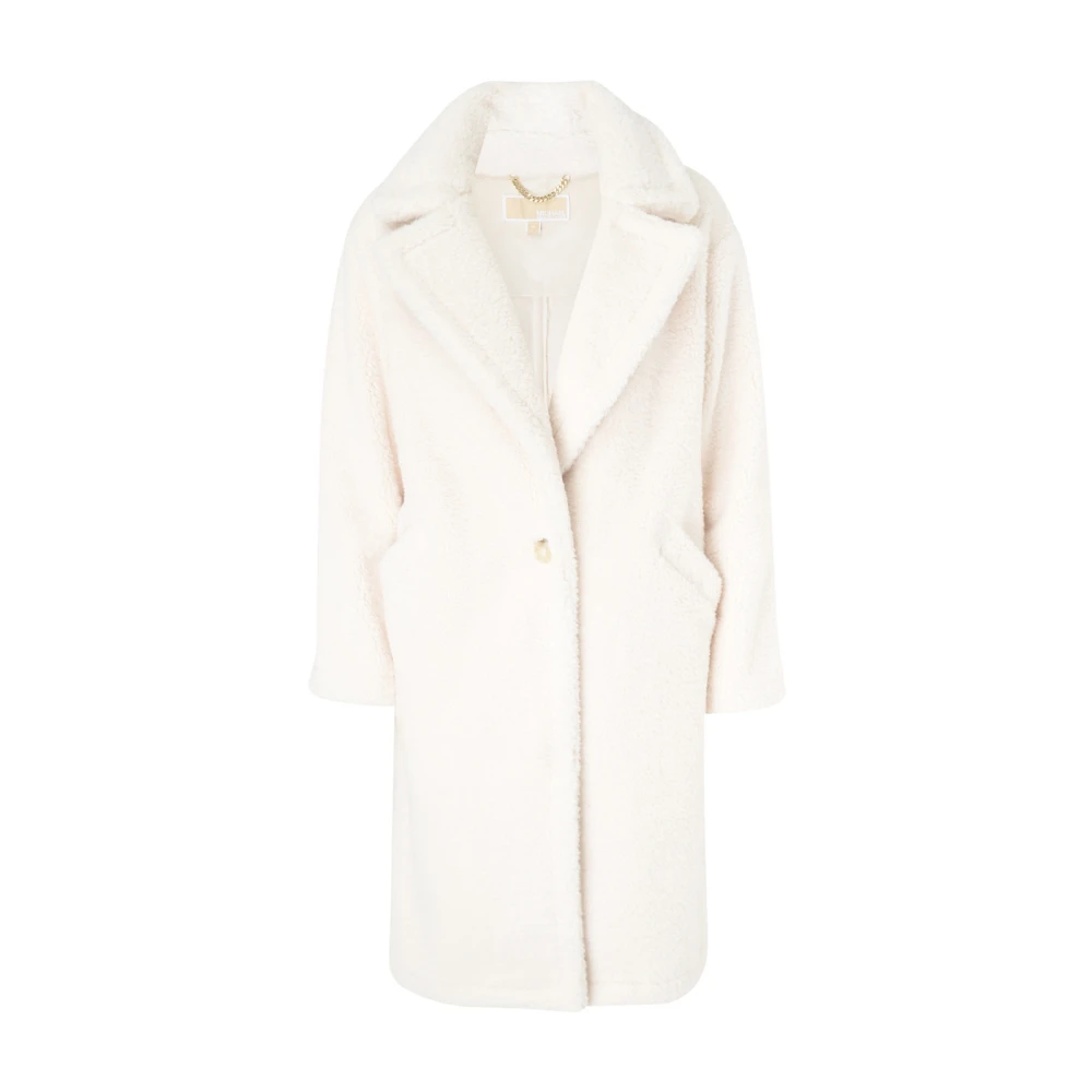 Michael Kors Teddy Shearling Coat Beige Dames