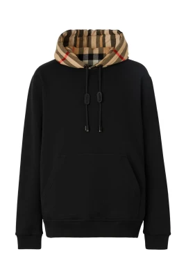 Check Lined Hoodie