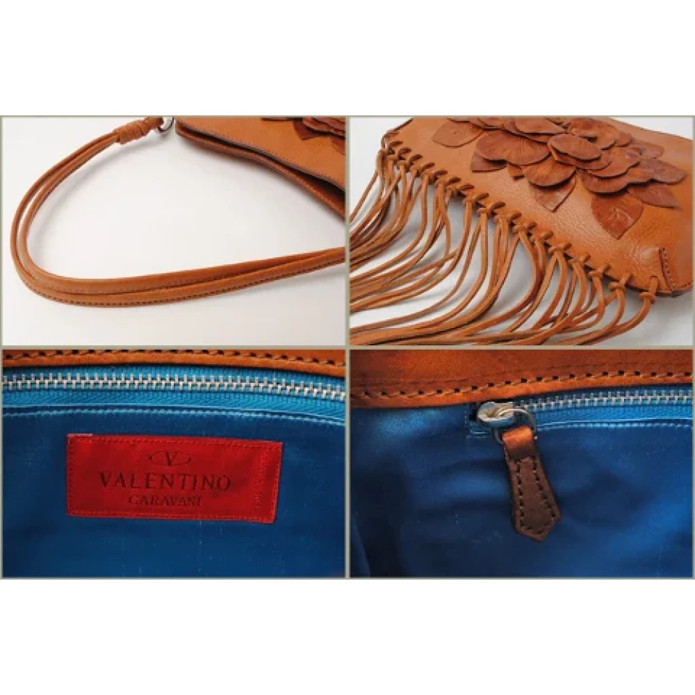 Valentino Vintage Pre-owned Leather shoulder-bags Brown Dames