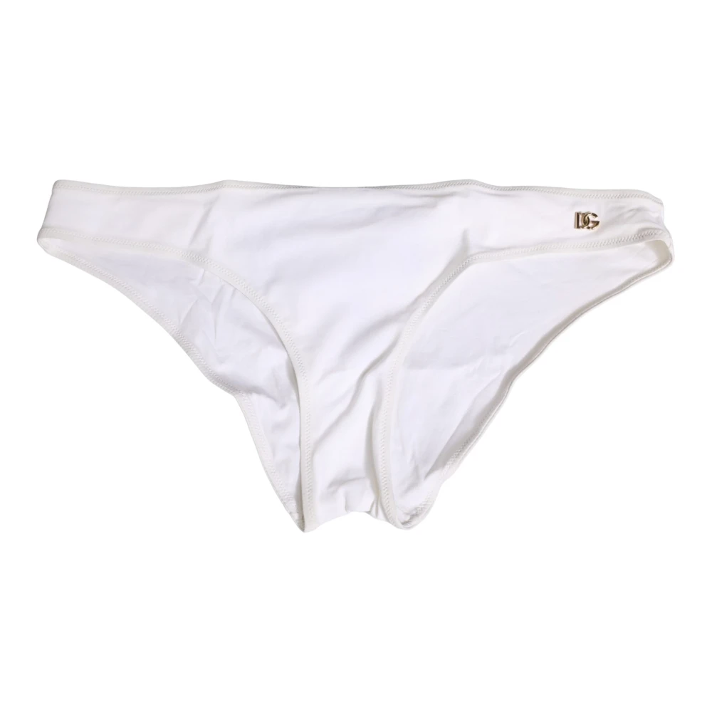 Dolce & Gabbana Women's White Bikini Bottoms With Dg Logo - Underpants - S - Underwear