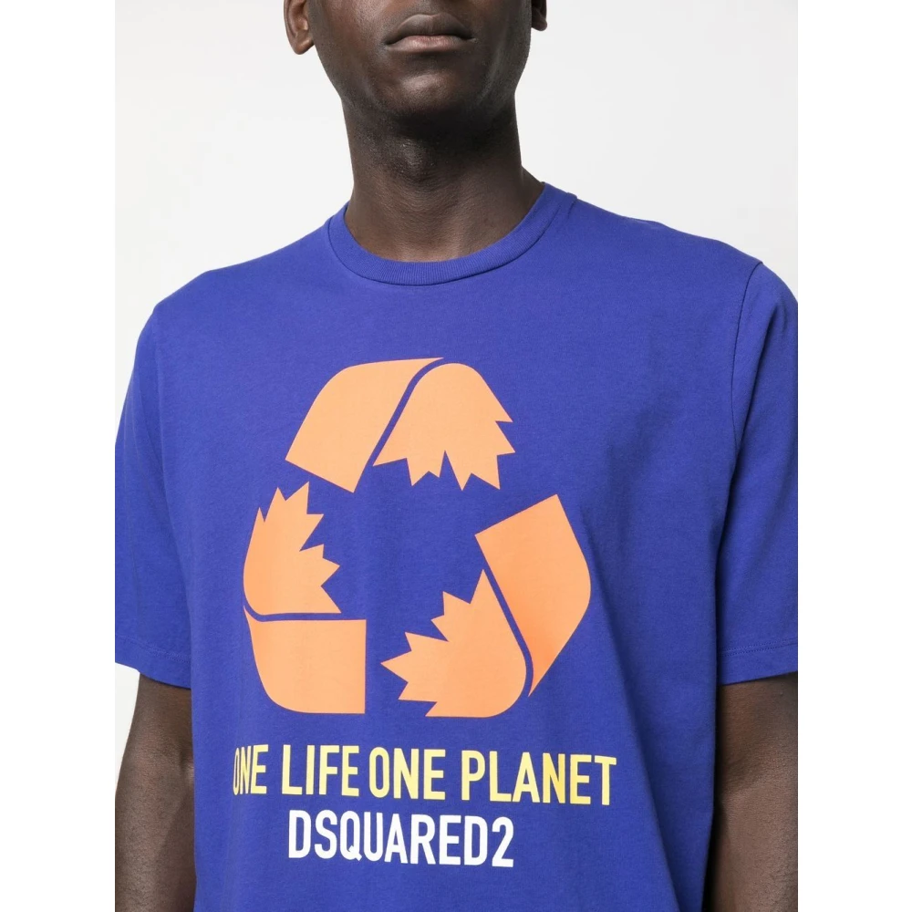 Dsquared2 T-shirts and Polos Blue Heren