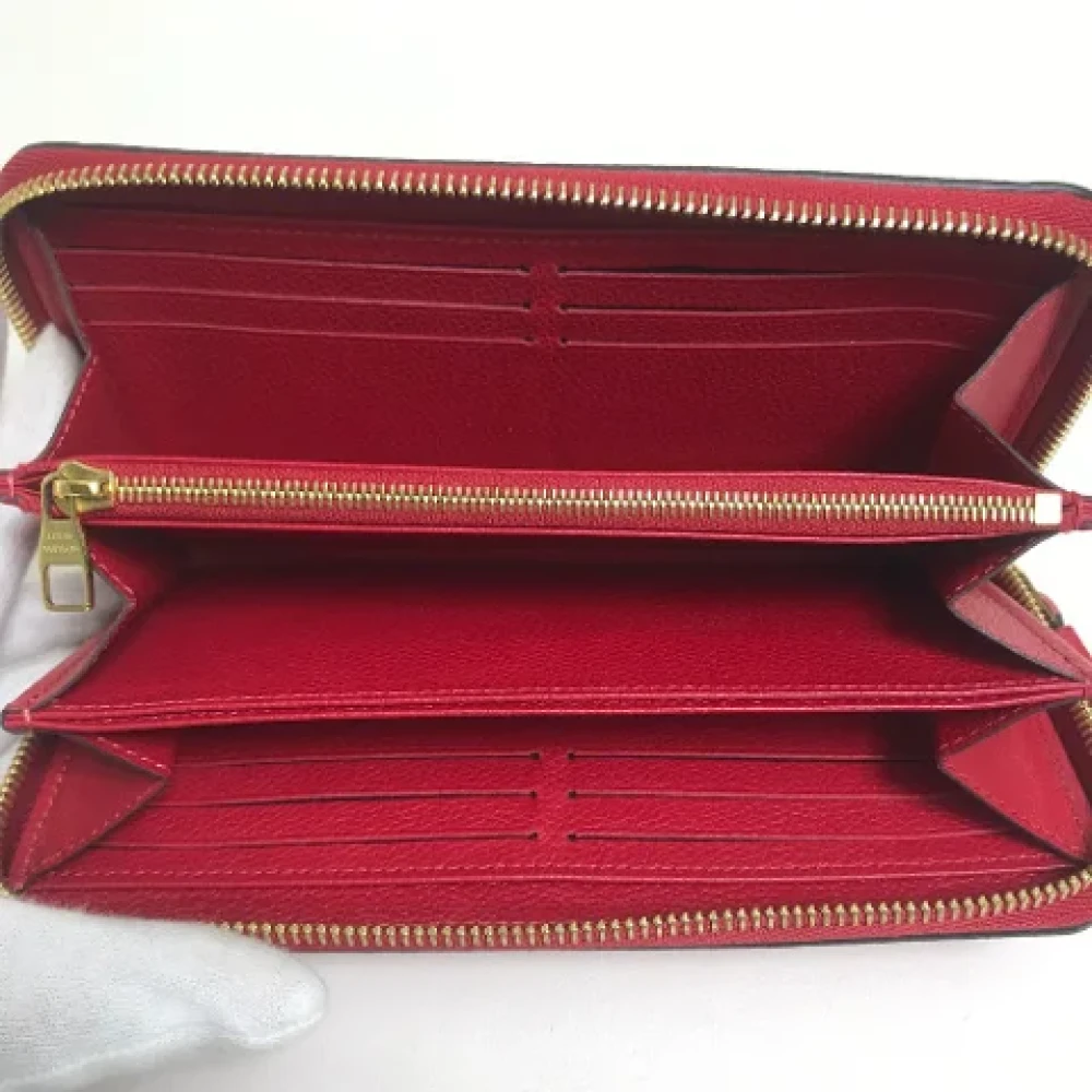 Louis Vuitton Vintage Pre-owned Leather wallets Red Dames