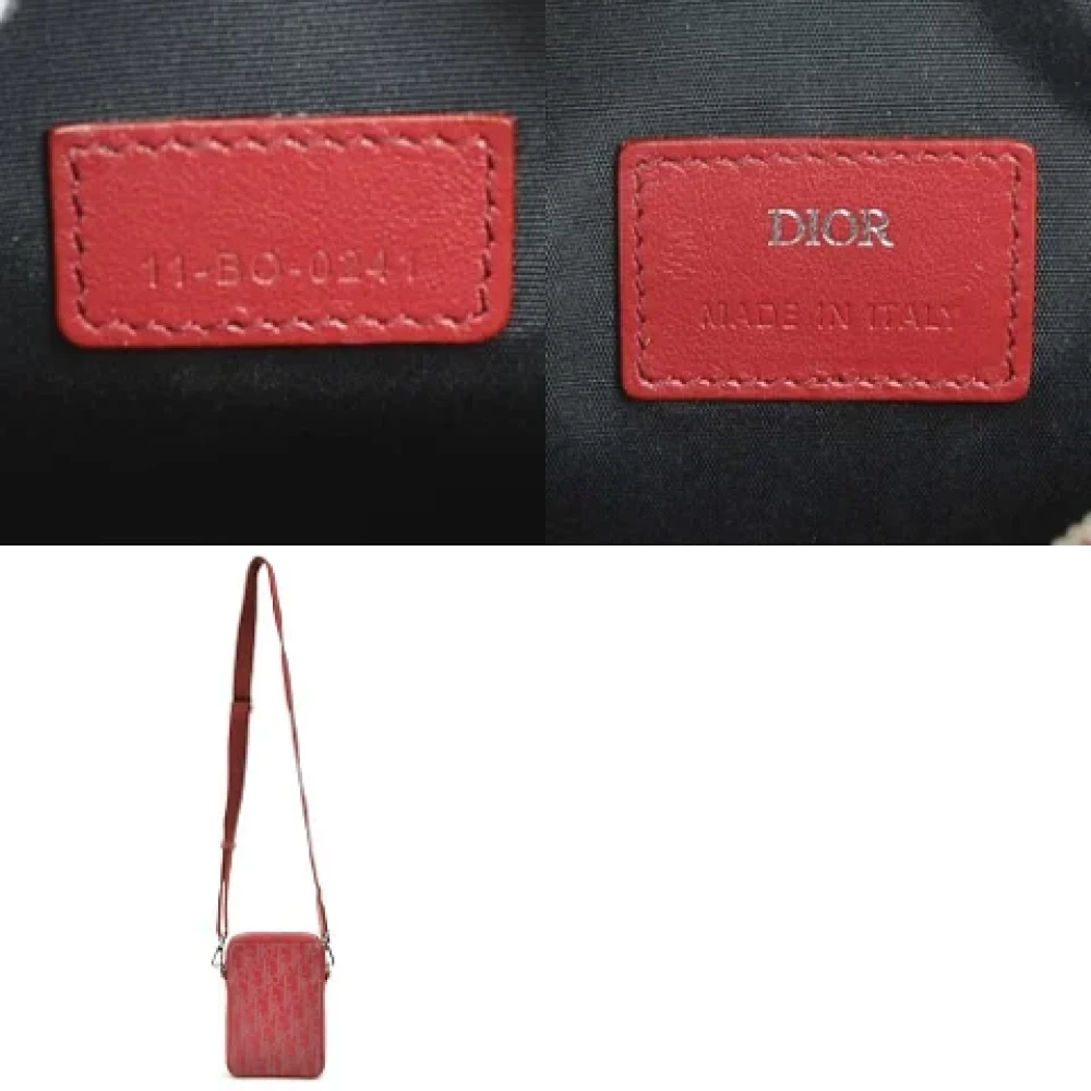 Dior Vintage Pre-owned Leather dior-bags Red Dames