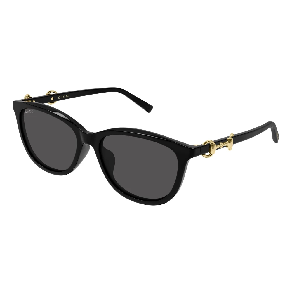 Gucci Round-Frame Sunglasses - Female - Sunglasses - Black - 56 Mm - Accessories