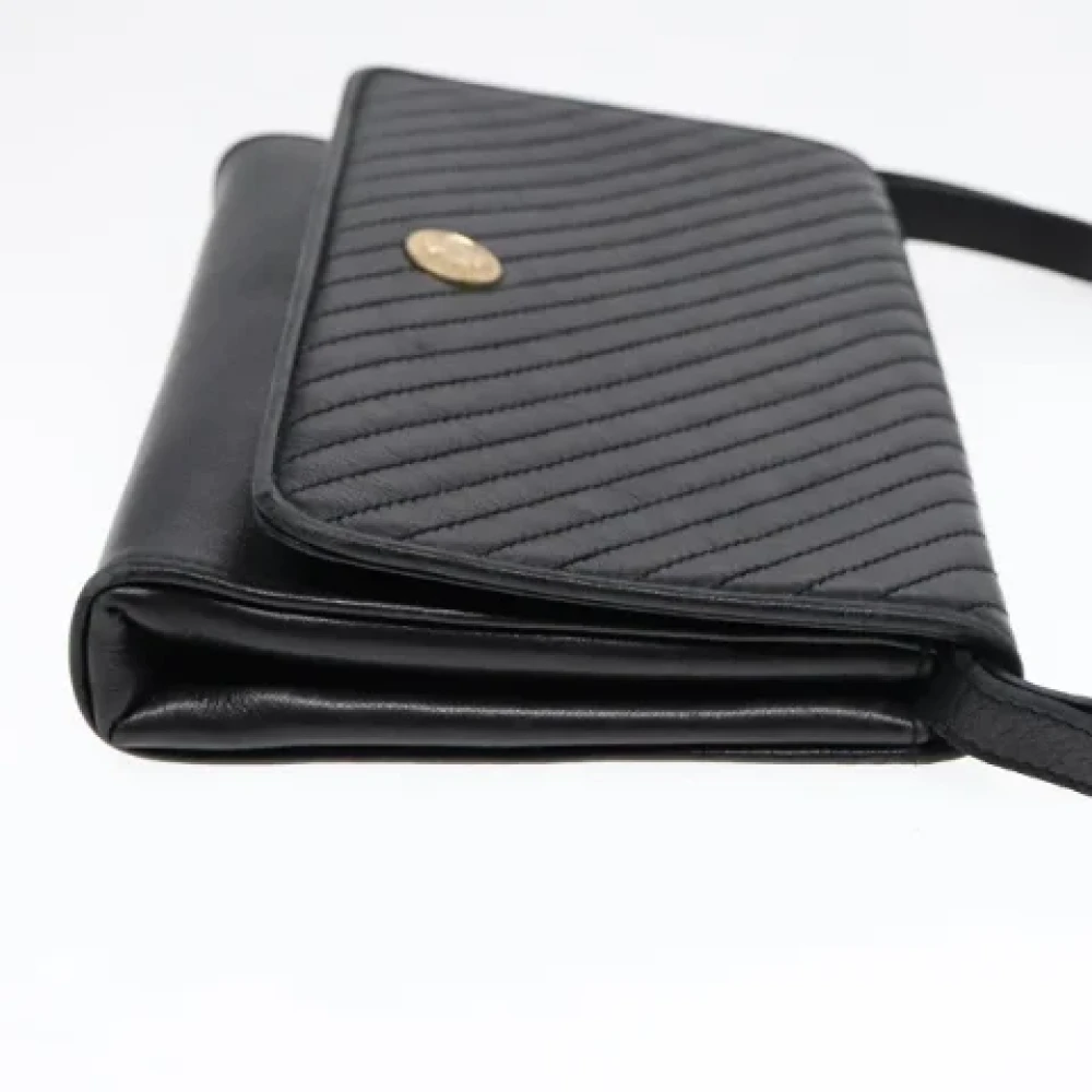 Celine Vintage Pre-owned Leather shoulder-bags Black Dames