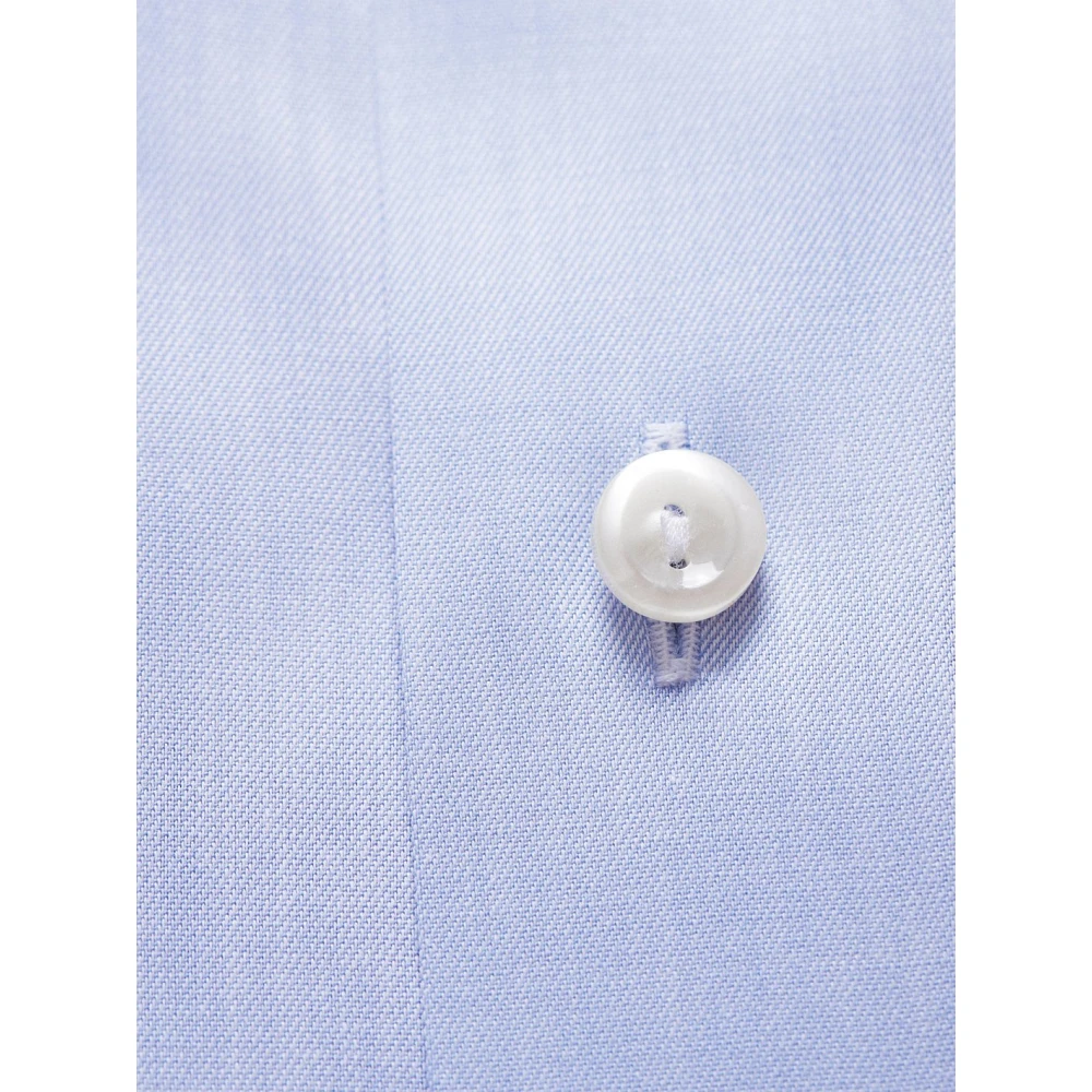 Eton Lichtblauw Super Slim Signature Twill Overhemd Blue Heren