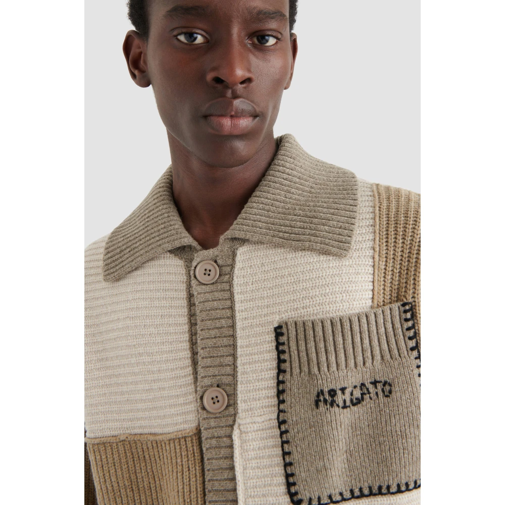Axel Arigato Franco Patchwork Trui Beige Heren