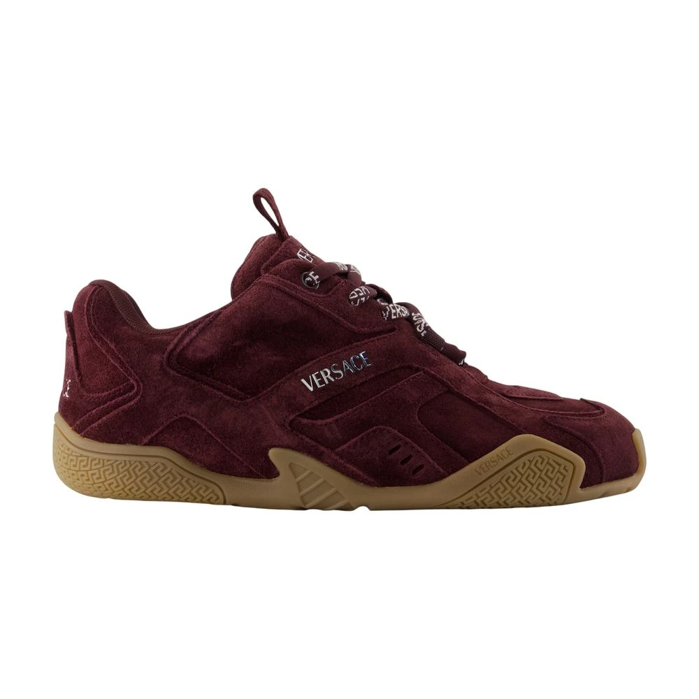 Versace Women's Red Galaxia Suede Trainers - Sneakers - 8 Uk - Shoes