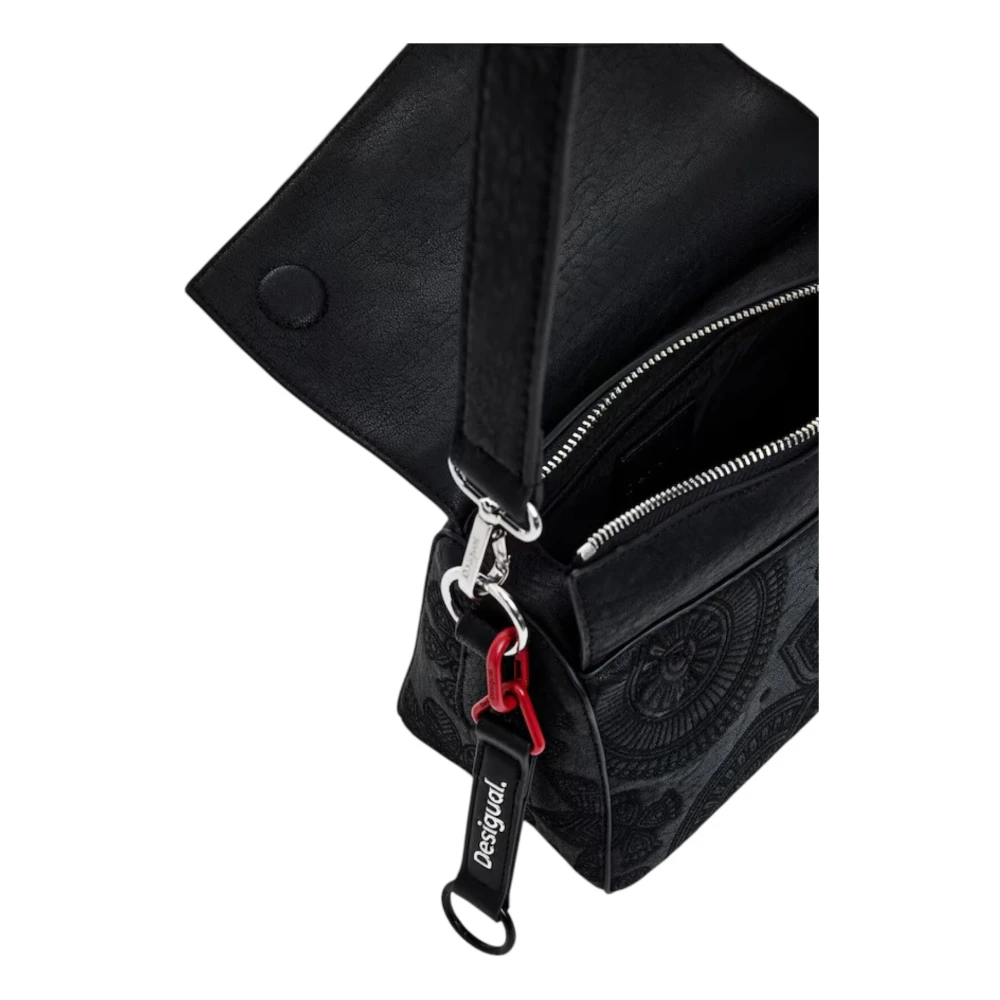 Desigual Zwarte Schoudertas Kliksluiting Black Dames