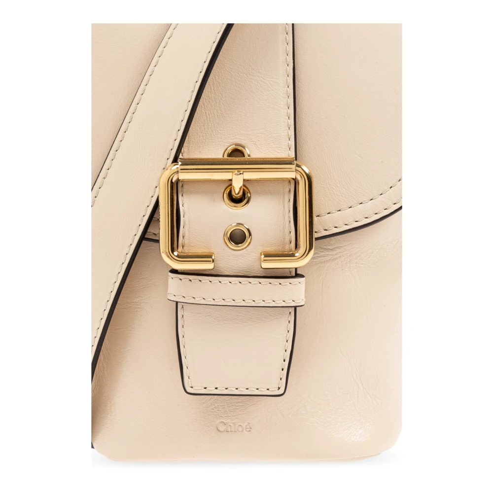Chloé Schoudertas Camera Mini Beige Dames