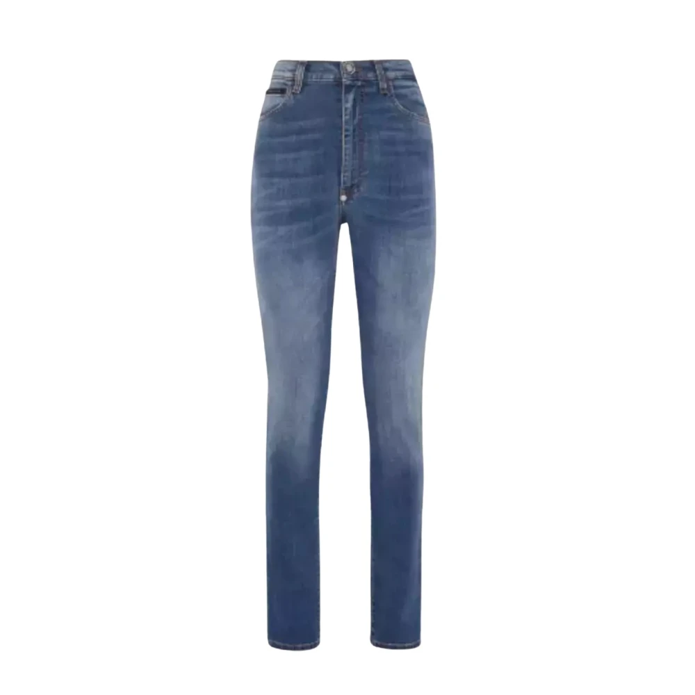 Philipp Plein Hoge taille denim jeans Blue Dames