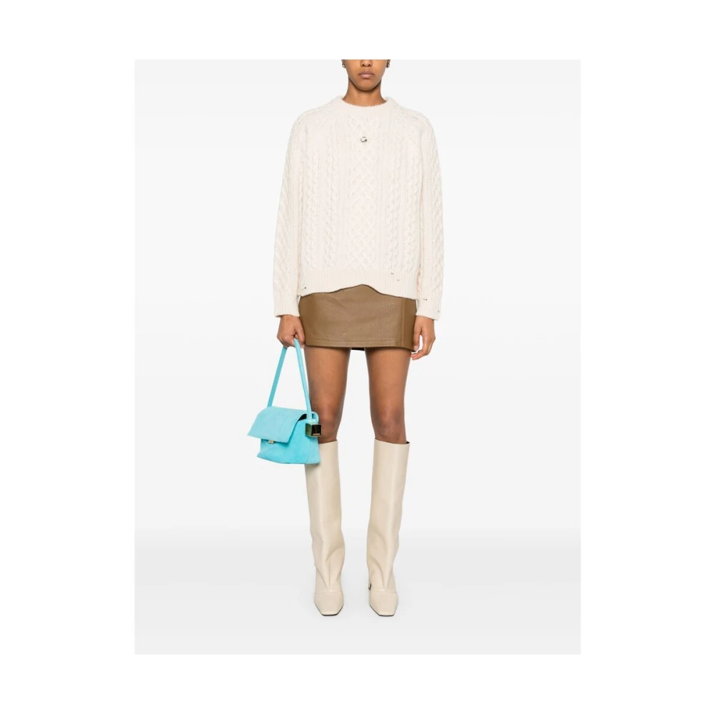 Coperni Beige Wolmix Gebreide Trui Beige Dames