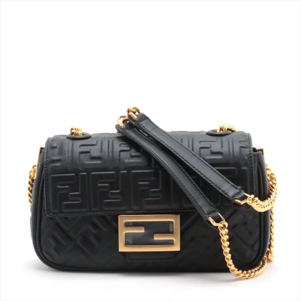 Fendi Vintage Pre-owned Leather fendi-bags Black Dames