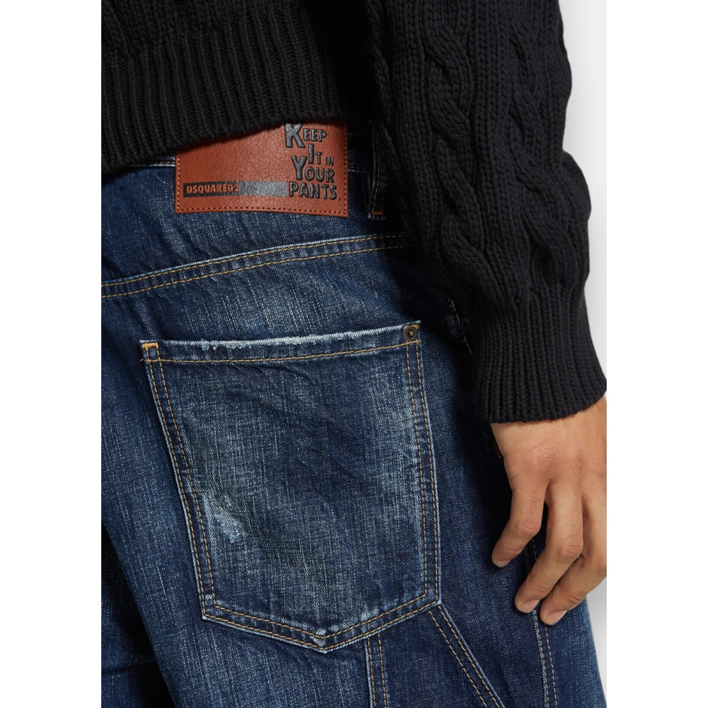 Dsquared2 Losse Timmerman Denim Jeans Blue Heren