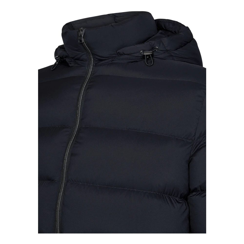 Herno Zwarte Quilted Nylon Donsjas Black Heren