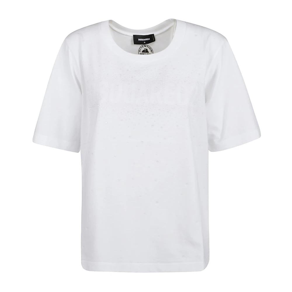 Dsquared2 Casual T-shirts voor Mannen en Vrouwen White Dames