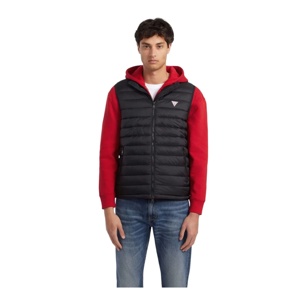 Guess Stijlvolle Mouwloze Jas voor Mannen Black Heren