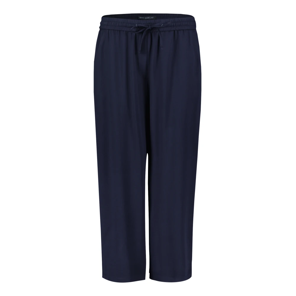 Betty Barclay Elastische taille broek met zakken Blue Dames