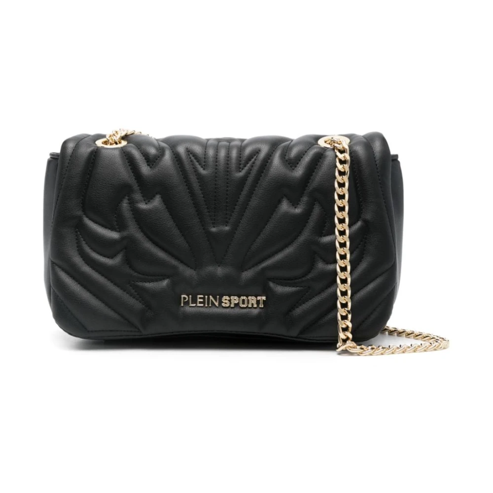 Plein Sport Gewatteerde Eco-Leren Schoudertas Black Dames
