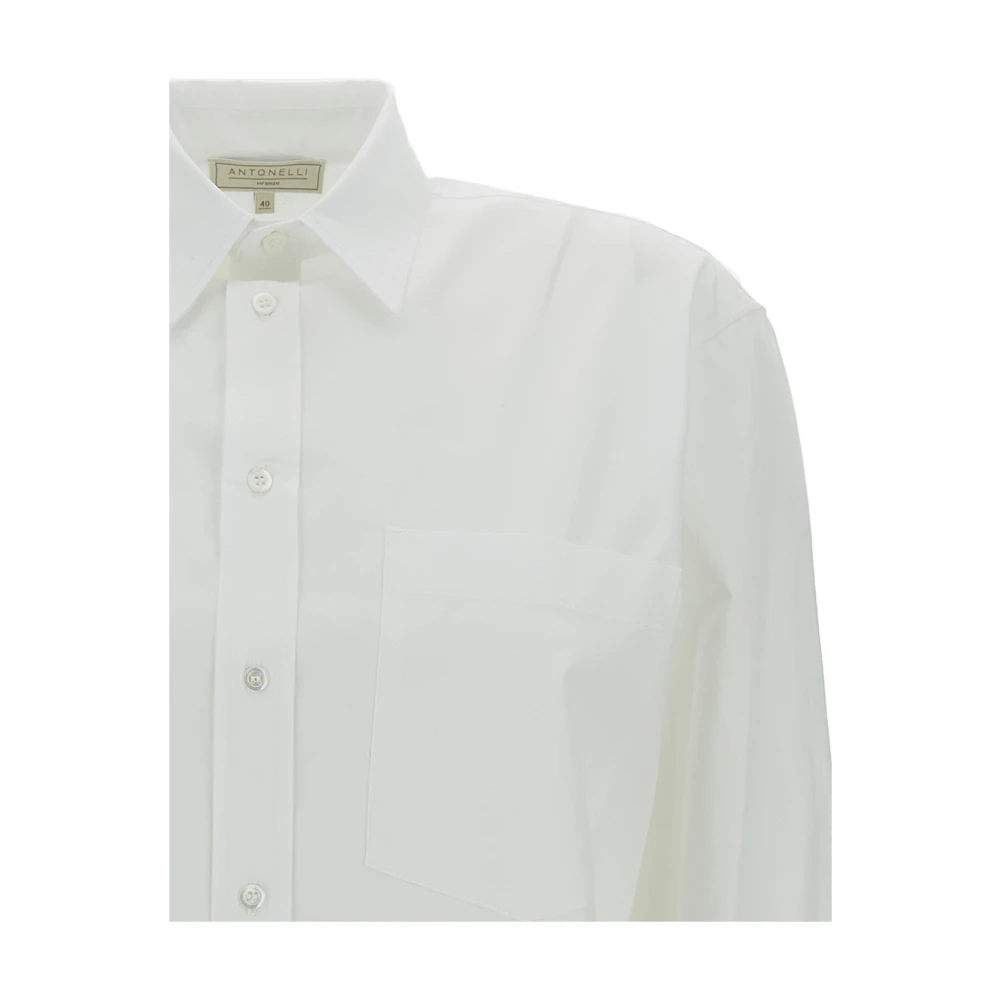 Antonelli Firenze Witte Aspic Katoenen Overhemd White Dames