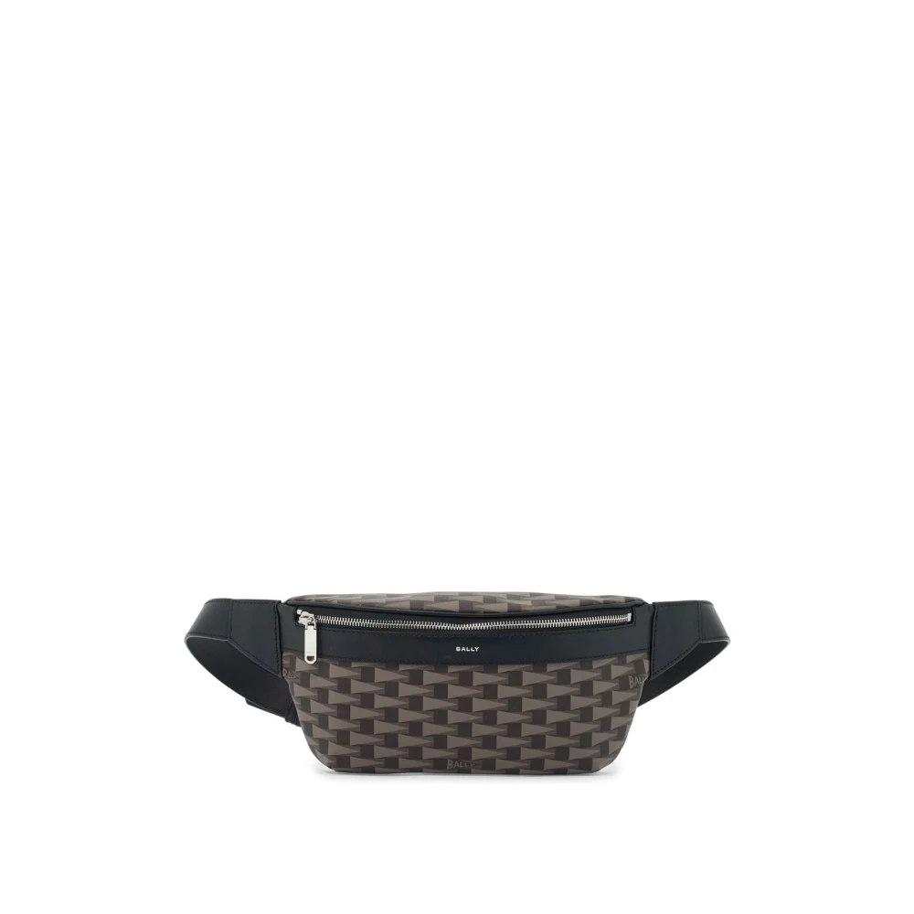 Bally Iconische Pennant Gecoate Canvas Heuptas Brown Dames