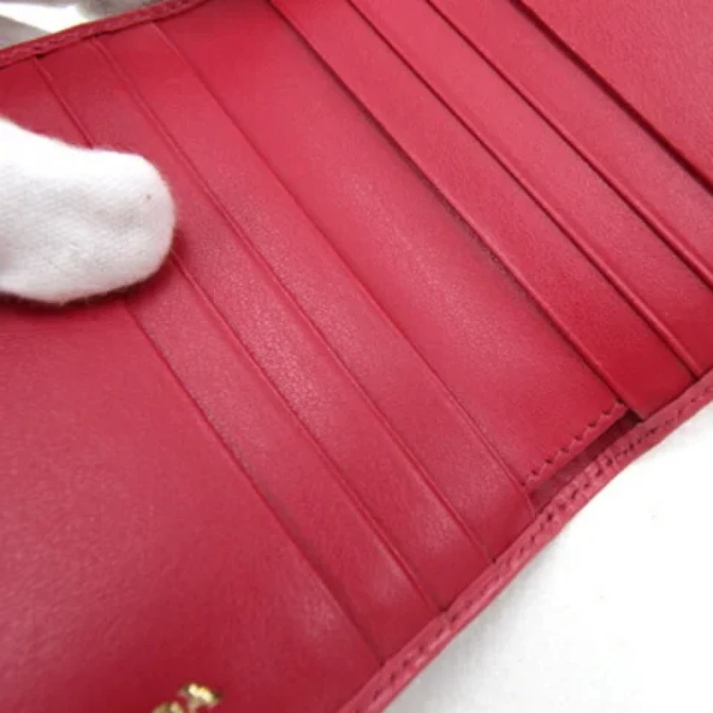 Prada Vintage Pre-owned Leather wallets Pink Dames