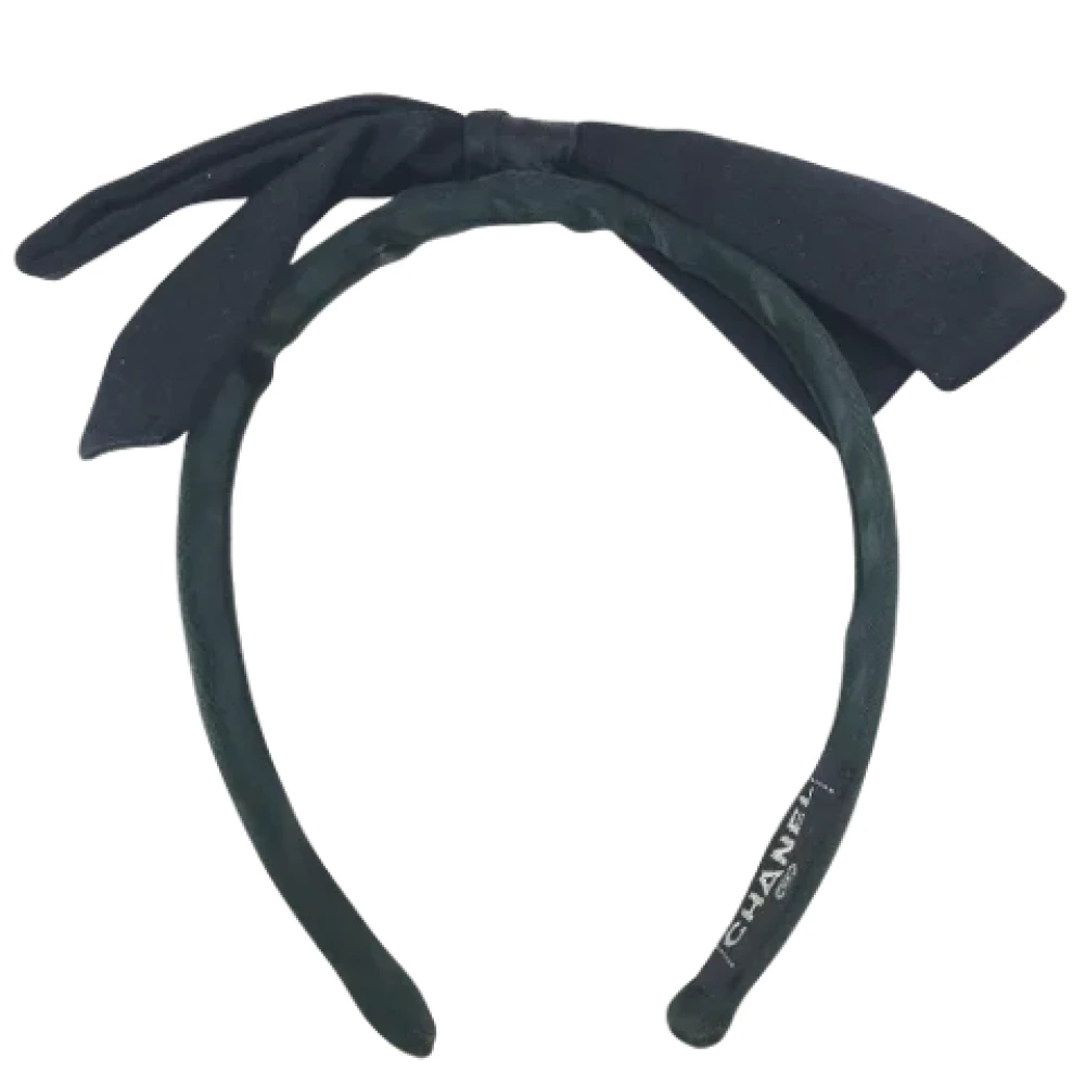 Chanel Vintage Pre-owned Fabric hair-accessories Black Dames