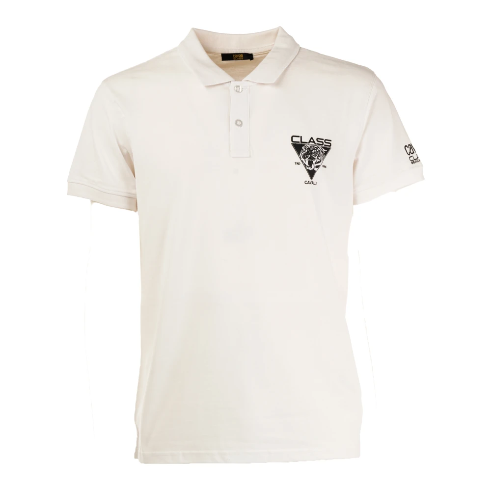Cavalli Class Klassiek Heren Polo Shirt White Heren