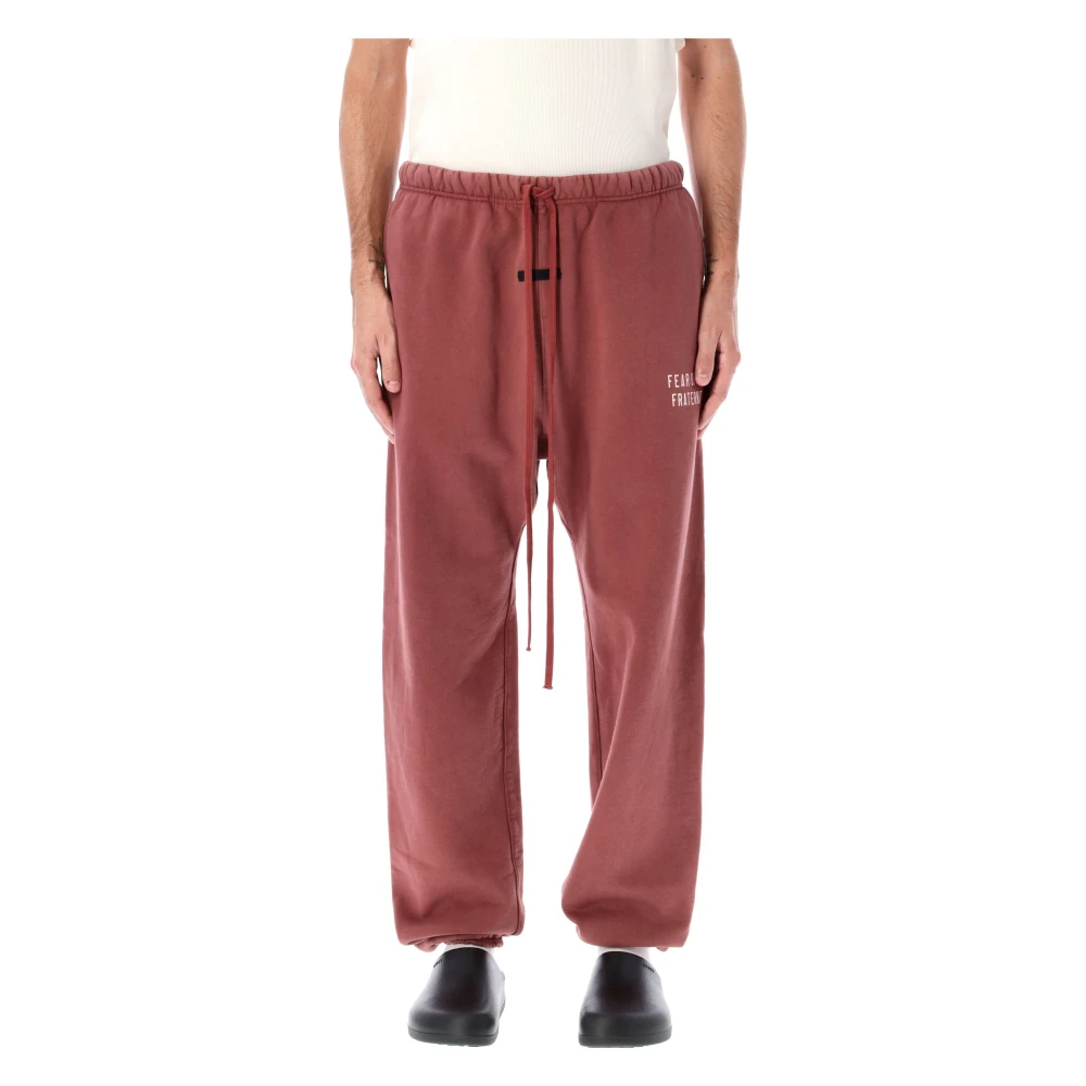 Fear Of God Comfortabele Fleece Sweatpants Red Heren