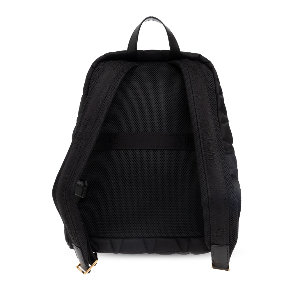 Versace Rugzak met logopatch Black Heren